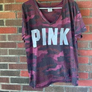 Pink Size Lg Burgundy and black camo